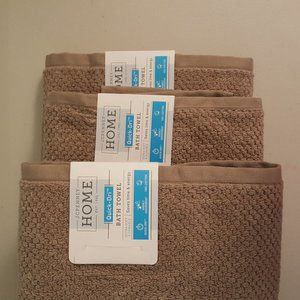 JC Penney (3) Home Quick Dri Textured Bath Towels